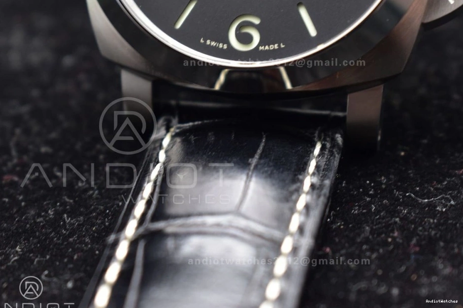 Edition Leather  on Strap Best SportInspired 1:1 VSF 980 Black Black Dial PAM1312 P. 1225